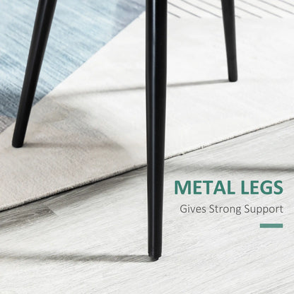 Set of 2 Mid-Back Dining Chairs, Velvet Upholstery, Green Dining Chairs at Gallery Canada