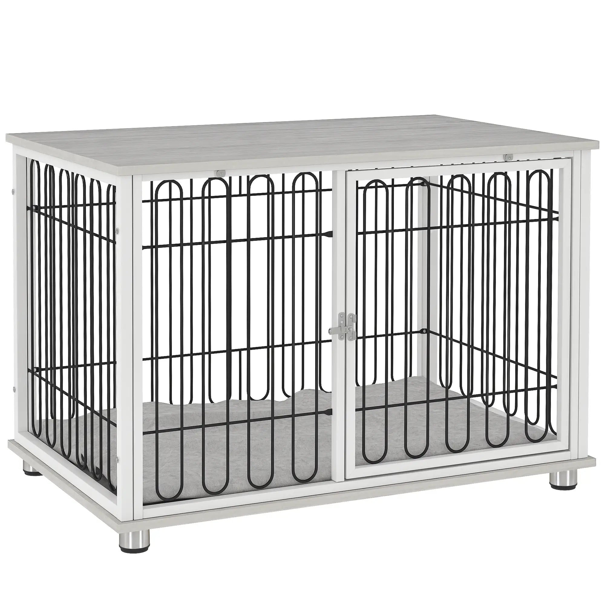 Dog Crate Furniture, Washable Cushion, Adjustable Feet, Medium Size, Grey Houses, Kennels & Pens at Gallery Canada