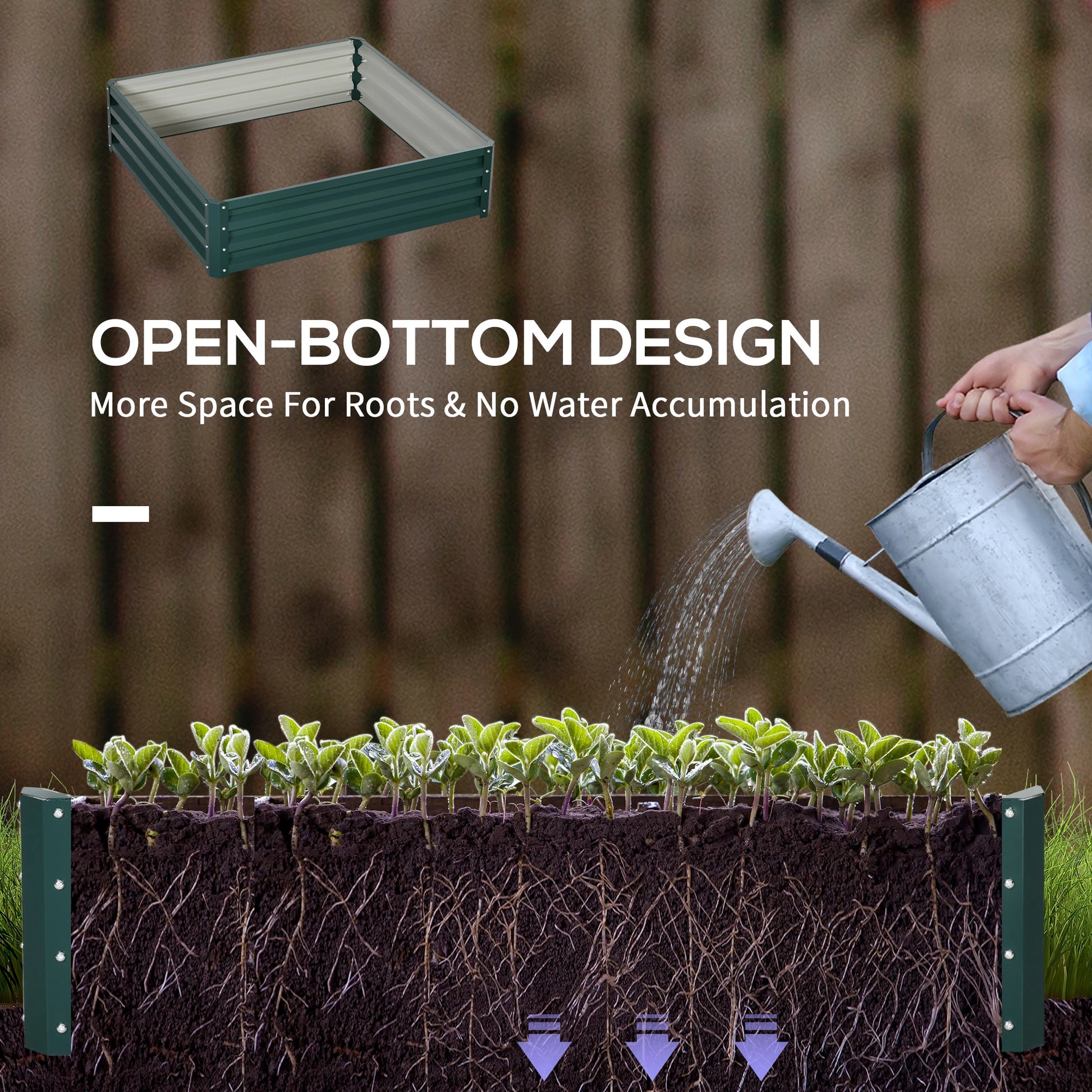 4' x 4' x 1' Galvanized Steel Raised Garden Bed, Vegetables, Flowers, Herbs Galvanized Planter Boxes at Gallery Canada