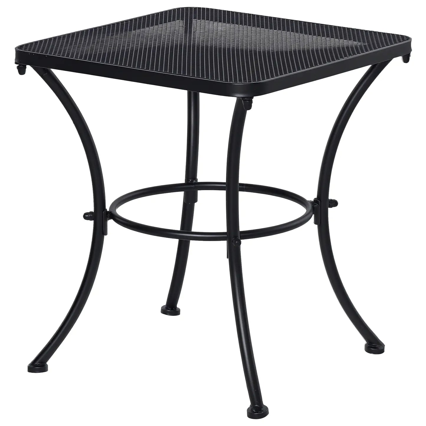 18"x18"x20" Square Metal Bistro Table, Outdoor Patio Coffee Desk, Black Outdoor Dining Sets Black at Gallery Canada