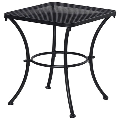 18"x18"x20" Square Metal Bistro Table, Outdoor Patio Coffee Desk, Black Outdoor Dining Sets Black at Gallery Canada