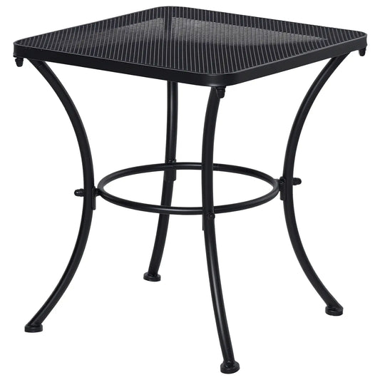 18"x18"x20" Square Metal Bistro Table, Outdoor Patio Coffee Desk, Black Outdoor Dining Sets Black at Gallery Canada