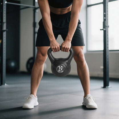 22lb Fitness Kettlebell, Plastic Exercise Weight, Sand Filled, Noise Reduction Strength Training Equipment at Gallery Canada