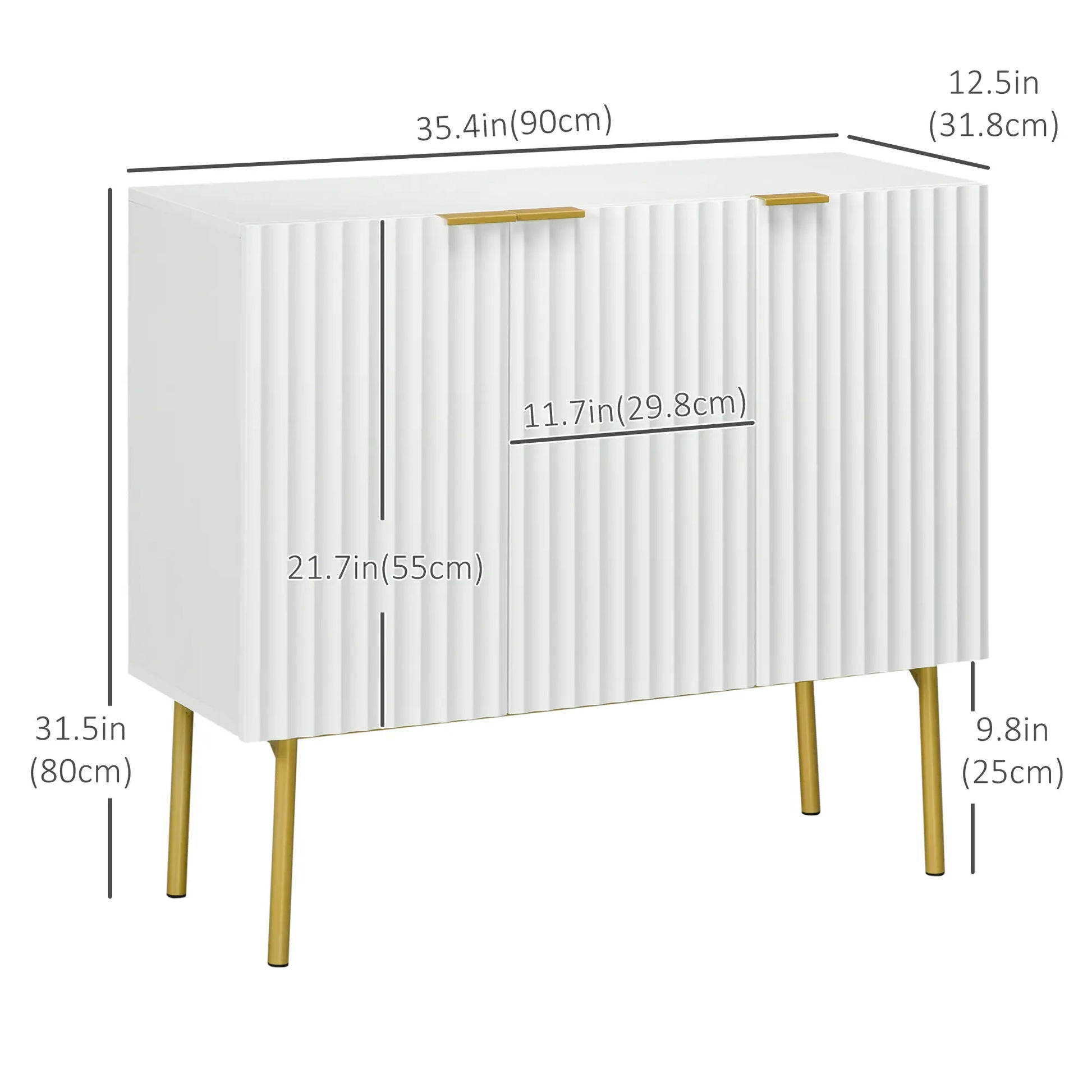 Modern Storage Cabinet, Sideboard Buffet, Gold Legs, White Storage Cabinets at Gallery Canada