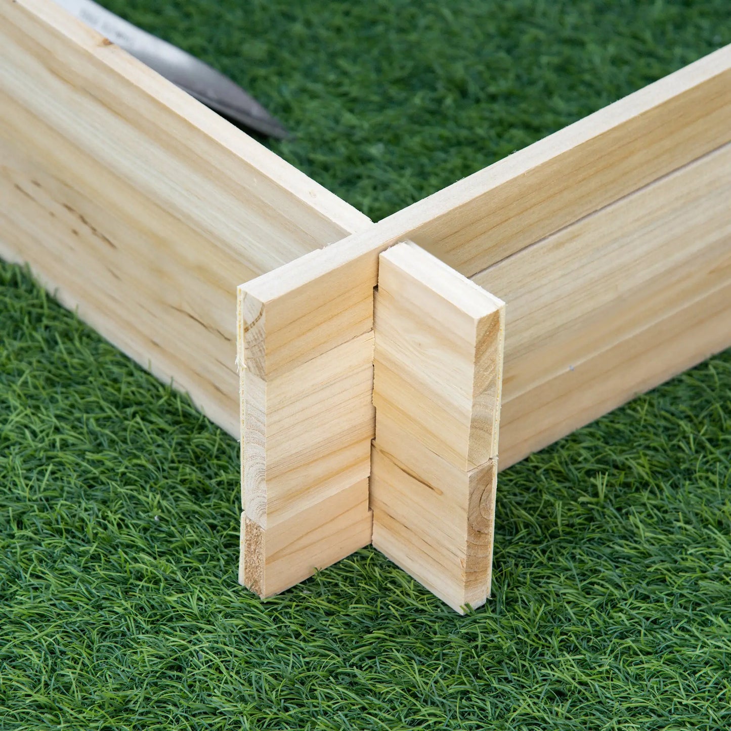 39'' x 39'' Wooden Raised Garden Bed, DIY Herb Planter Box Wooden Planter Boxes at Gallery Canada