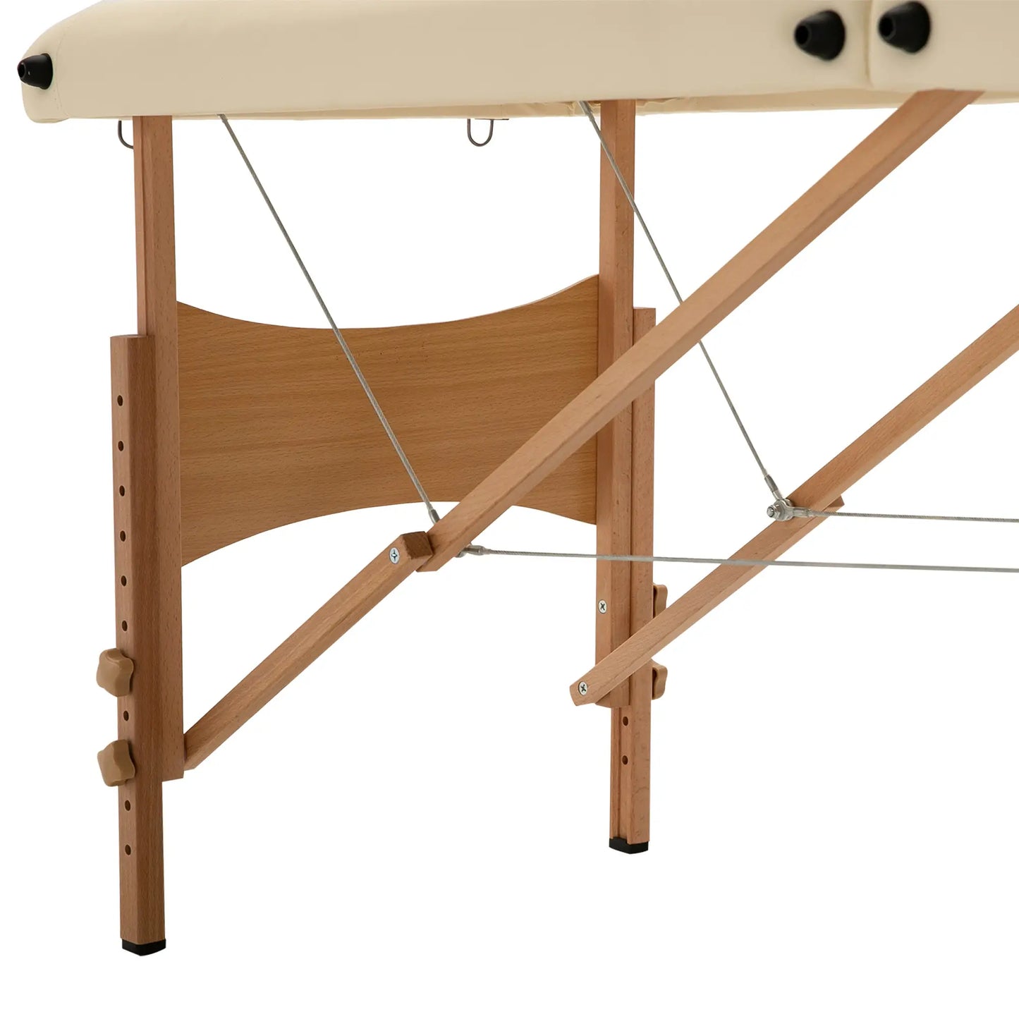 Height Adjustable Salon Spa Facial Couch, Folding Massage Table, Beige