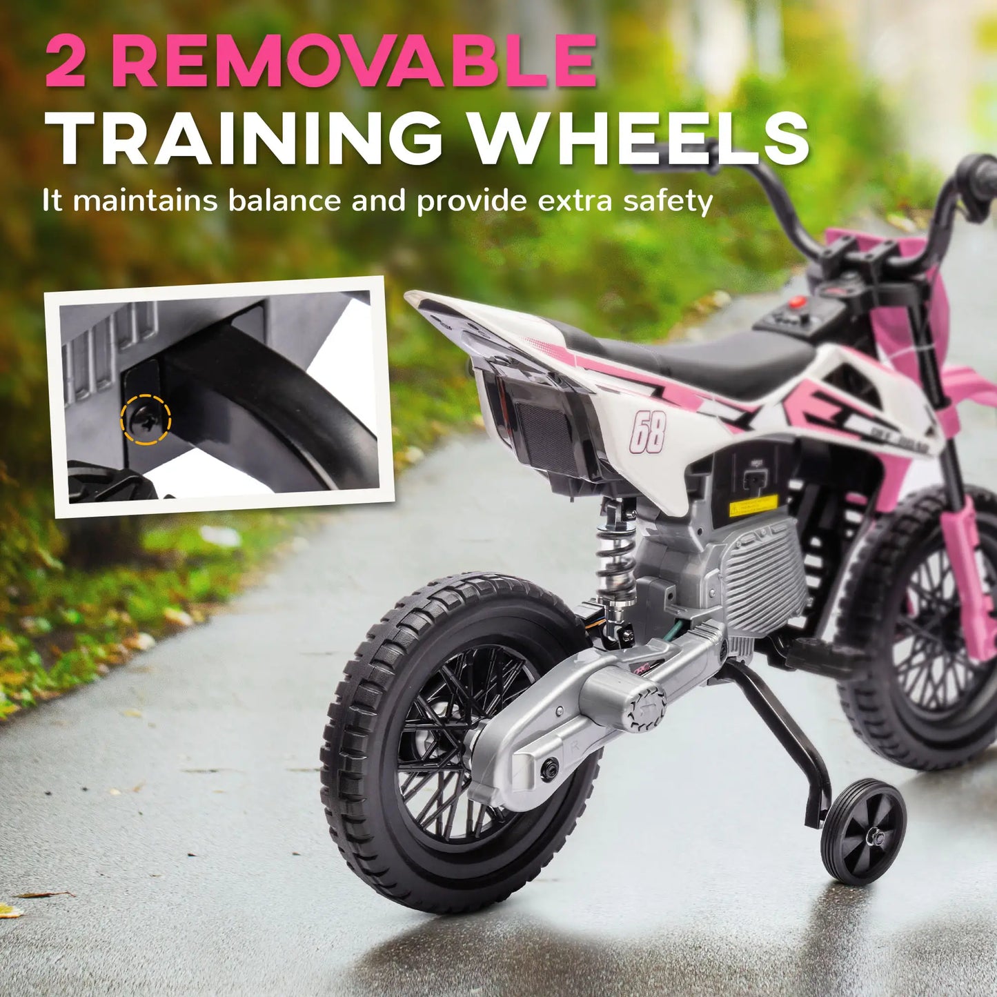 12V Kids Dirt Bike, Electric Motorcycle, Pink Electric Motorcycles at Gallery Canada
