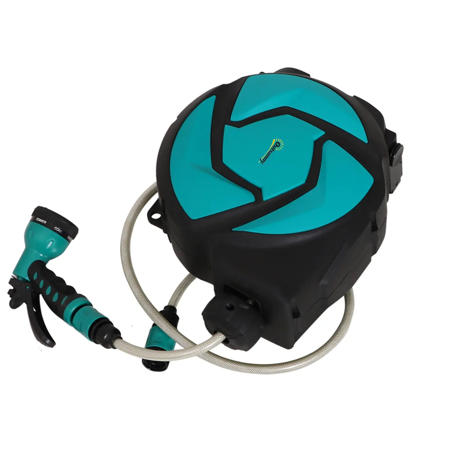 33 ft Retractable Garden Hose Reel, Wall Mounted, Dark Grey Garden Accessories Green and Black at Gallery Canada