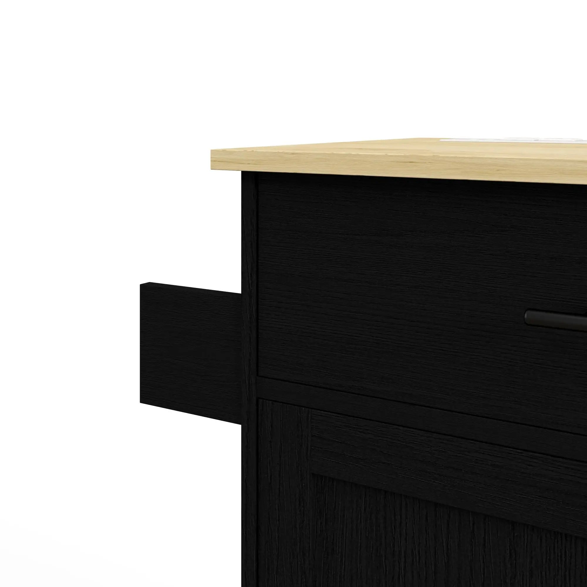 Rolling Island with Wheels for Kitchen, Kitchen Island on Rollers with Power Outlets, Drawer and Doors Kitchen Islands & Kitchen Carts at Gallery Canada