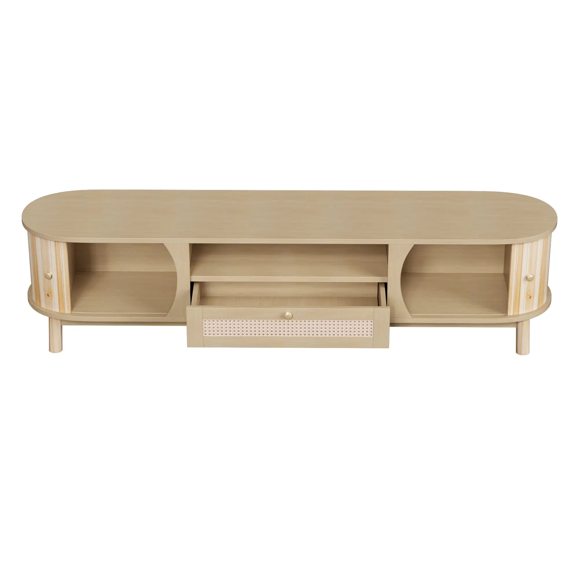 TV Stand, Solid Wood Doors, Drawers, 65