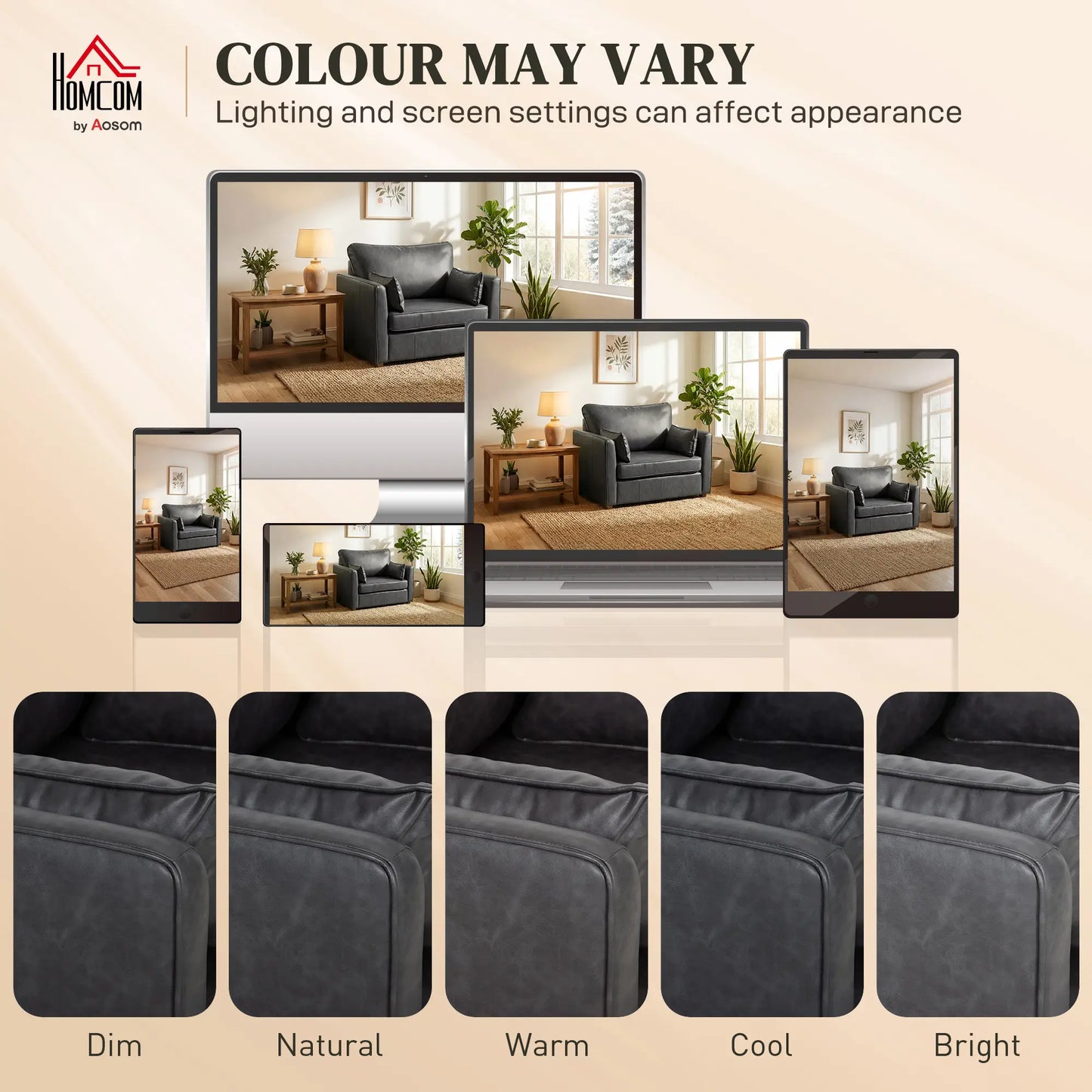 PU Leather Armchair, Wide Seat, Spring Cushion, Rubberwood Legs, Black Single Sofas at Gallery Canada