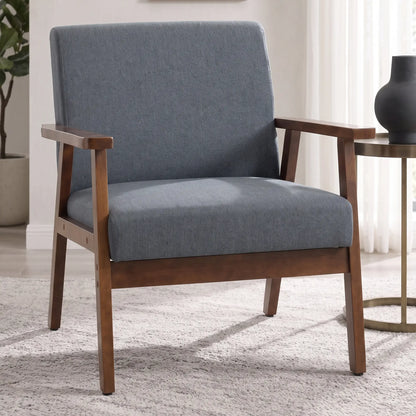 Modern Accent Chair With Cushioned Seat, Dark Gray Accent Chairs at Gallery Canada