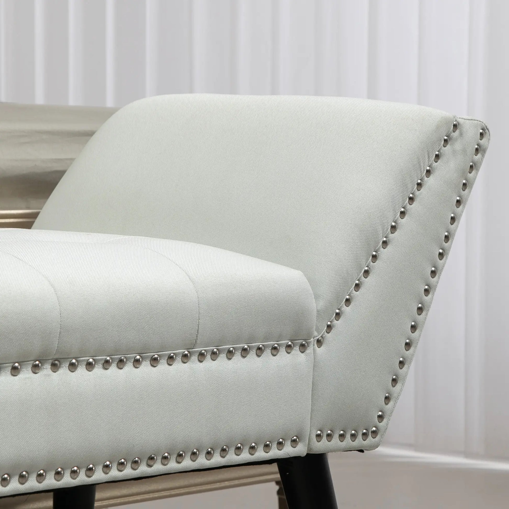 Modern Upholstered Bench, End of Bed Bench for Bedroom, Hallway Bench with Arms and Nailhead Trim Storage Ottomans & Benches at Gallery Canada