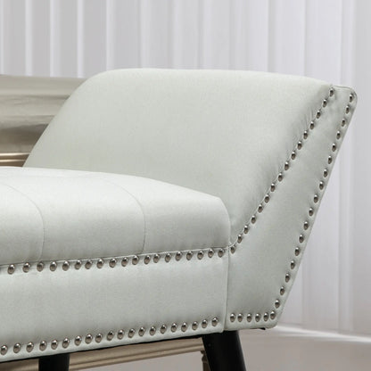 Modern Upholstered Bench, End of Bed Bench for Bedroom, Hallway Bench with Arms and Nailhead Trim Storage Ottomans & Benches at Gallery Canada
