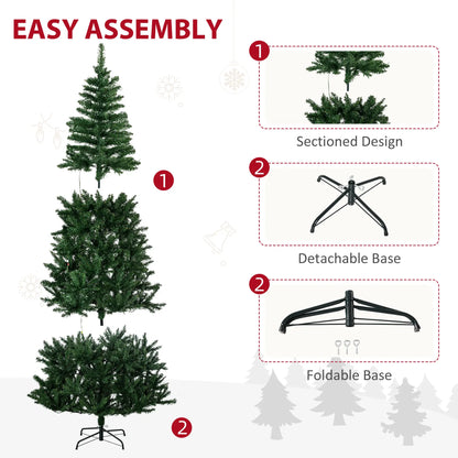 7.5 Ft Prelit Artificial Christmas Tree, Warm White LED, Green Pre Lit Christmas Trees at Gallery Canada