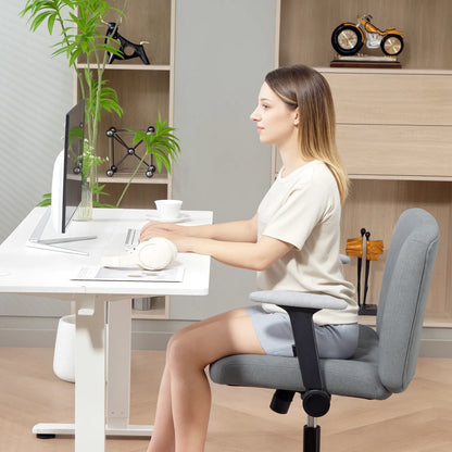 Criss Cross Chair, Flip-up Armrests, Adjustable Height, Tilting, No Wheels, Grey Task Chairs at Gallery Canada