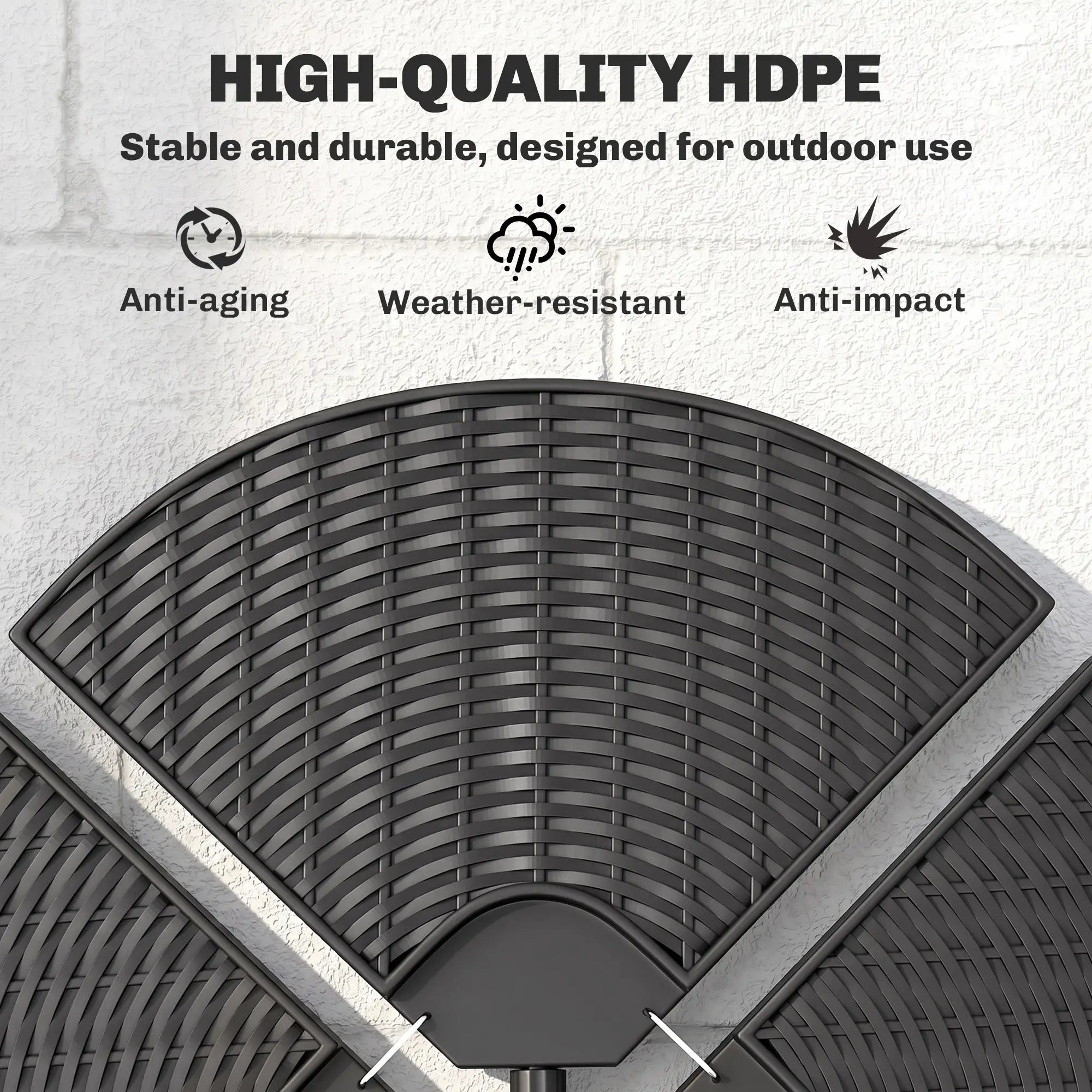 4PCs Cantilever Umbrella Base Weights, Wicker Effect HDPE, Black Umbrella Bases at Gallery Canada