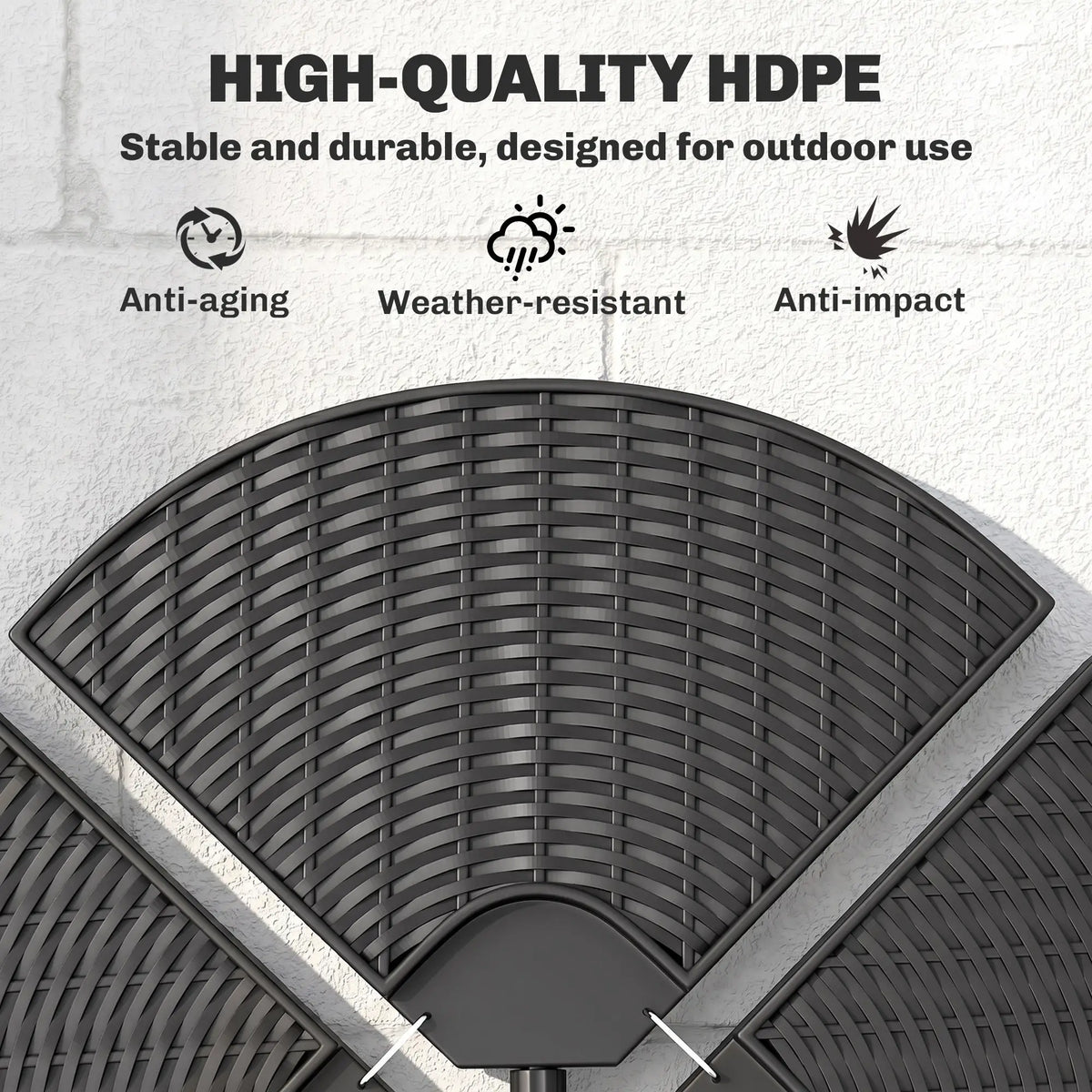 4PCs Cantilever Umbrella Base Weights, Wicker Effect HDPE, Black Umbrella Bases at Gallery Canada