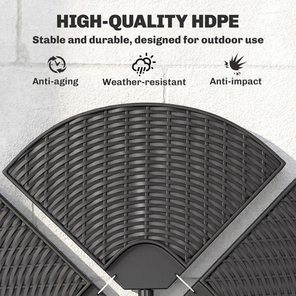 4PCs Cantilever Umbrella Base Weights, Wicker Effect HDPE, Black Umbrella Bases at Gallery Canada