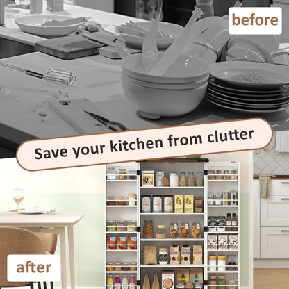 47" Kitchen Pantry Cabinet, Adjustable Shelves, White Kitchen Pantry Cabinets at Gallery Canada