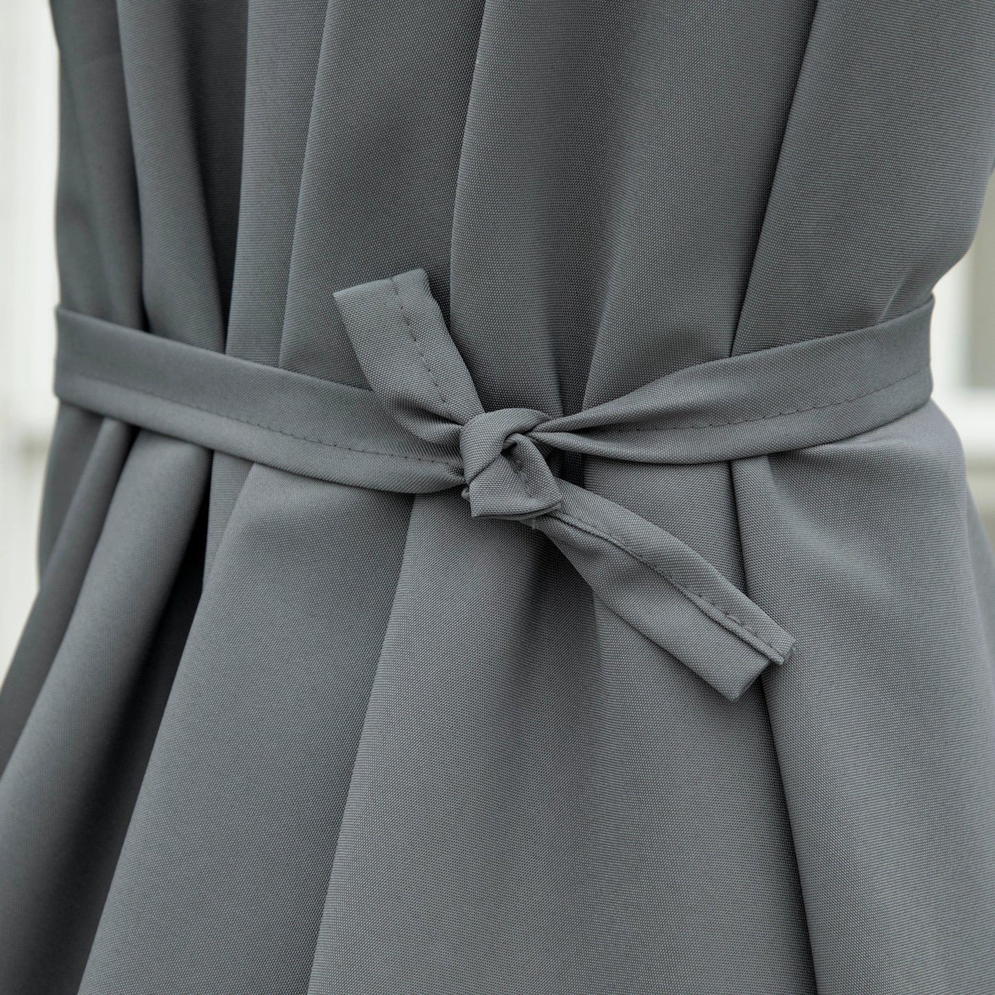 8FT Cantilever Patio Umbrella, Offset with Cross Base, Dark Gray Cantilever Umbrellas at Gallery Canada