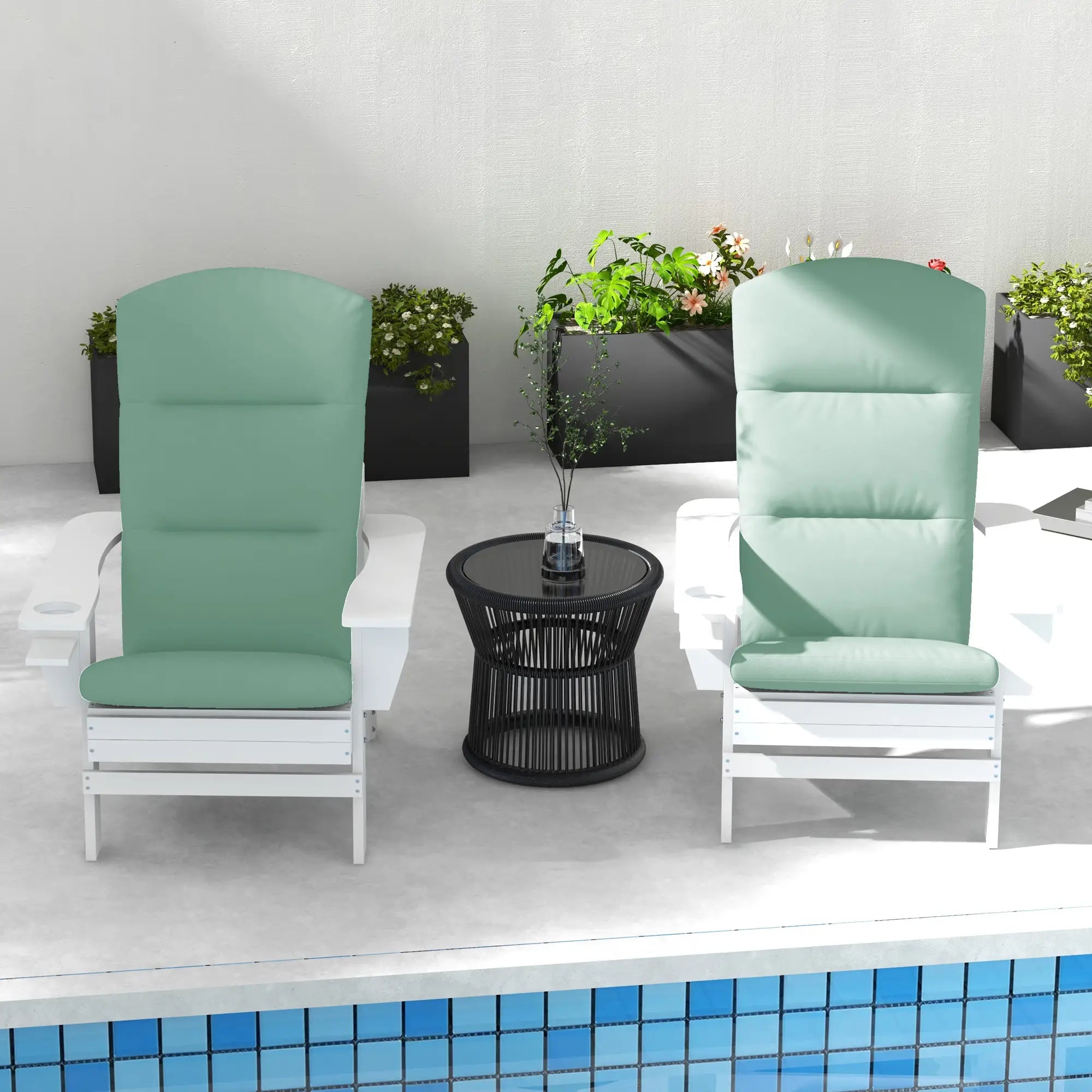 Adirondack Chair Cushions, Set of 2, Green Patio Chair Cushions at Gallery Canada