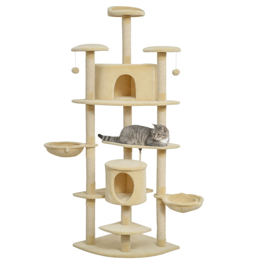 79" Kitten Tree Condo, Scratch Activity Center, Beige Cat Towers Beige at Gallery Canada