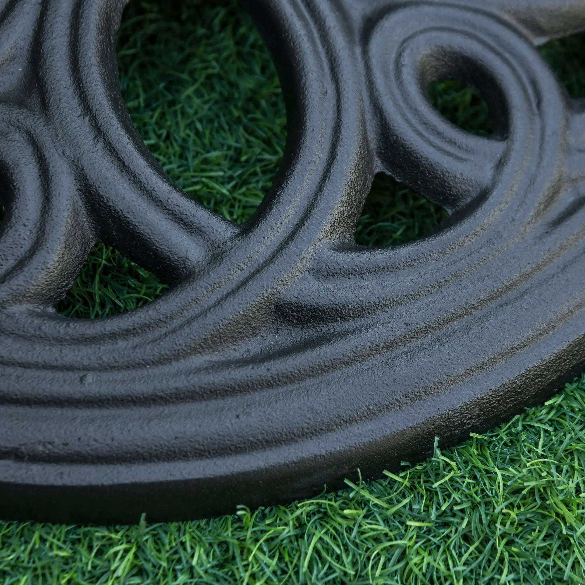 Round Cast Iron Umbrella Base Stand, Outdoor Patio Garden, Fits 1.5