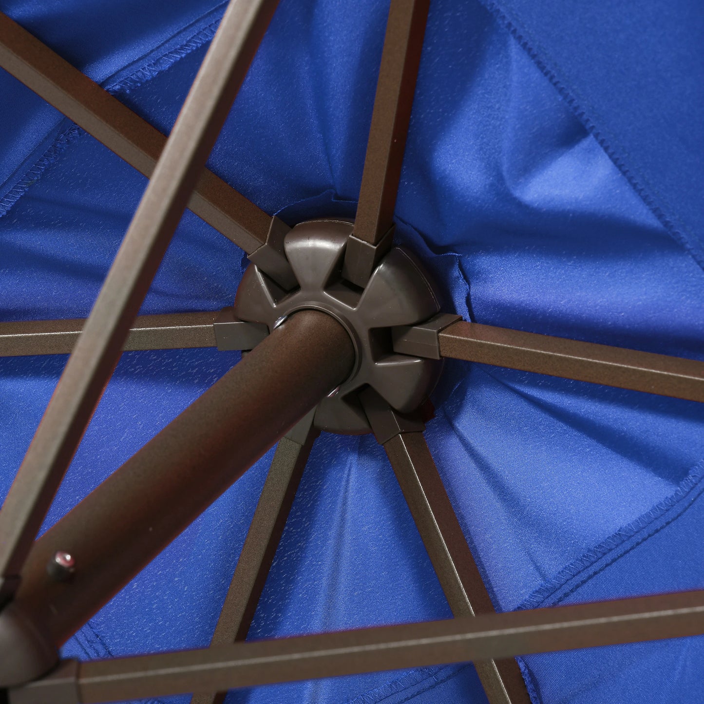 6.5x10ft Rectangle Solar Tilt Umbrella, Aluminum, Dark Blue Sun Umbrellas at Gallery Canada
