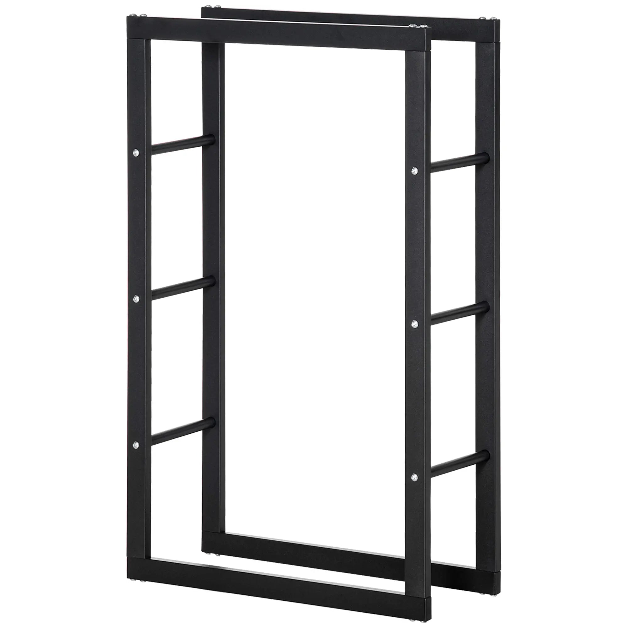 Outdoor Firewood Rack, Log Holder with Handles, 220 lbs. Capacity, 23.6