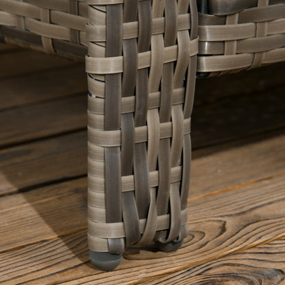 3-Piece Wicker Patio Set, Rattan Bistro with Storage Table, Thickened Cushions, Blue Bistro Sets at Gallery Canada