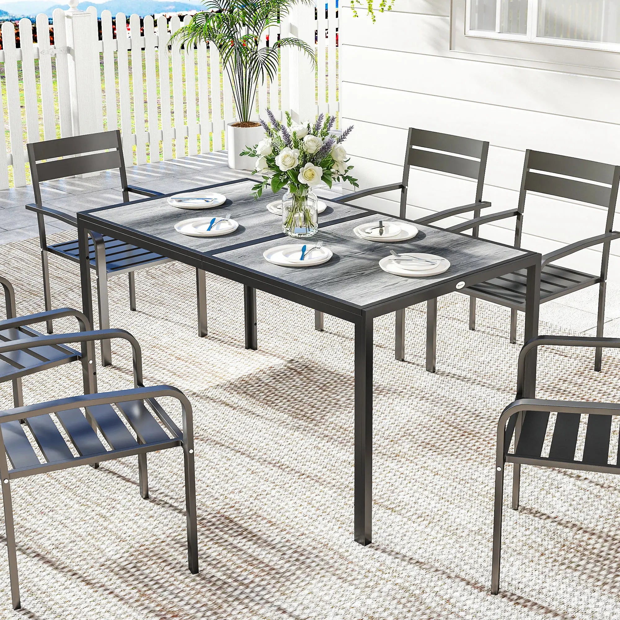 Outdoor Dining Table For 4-6, 59