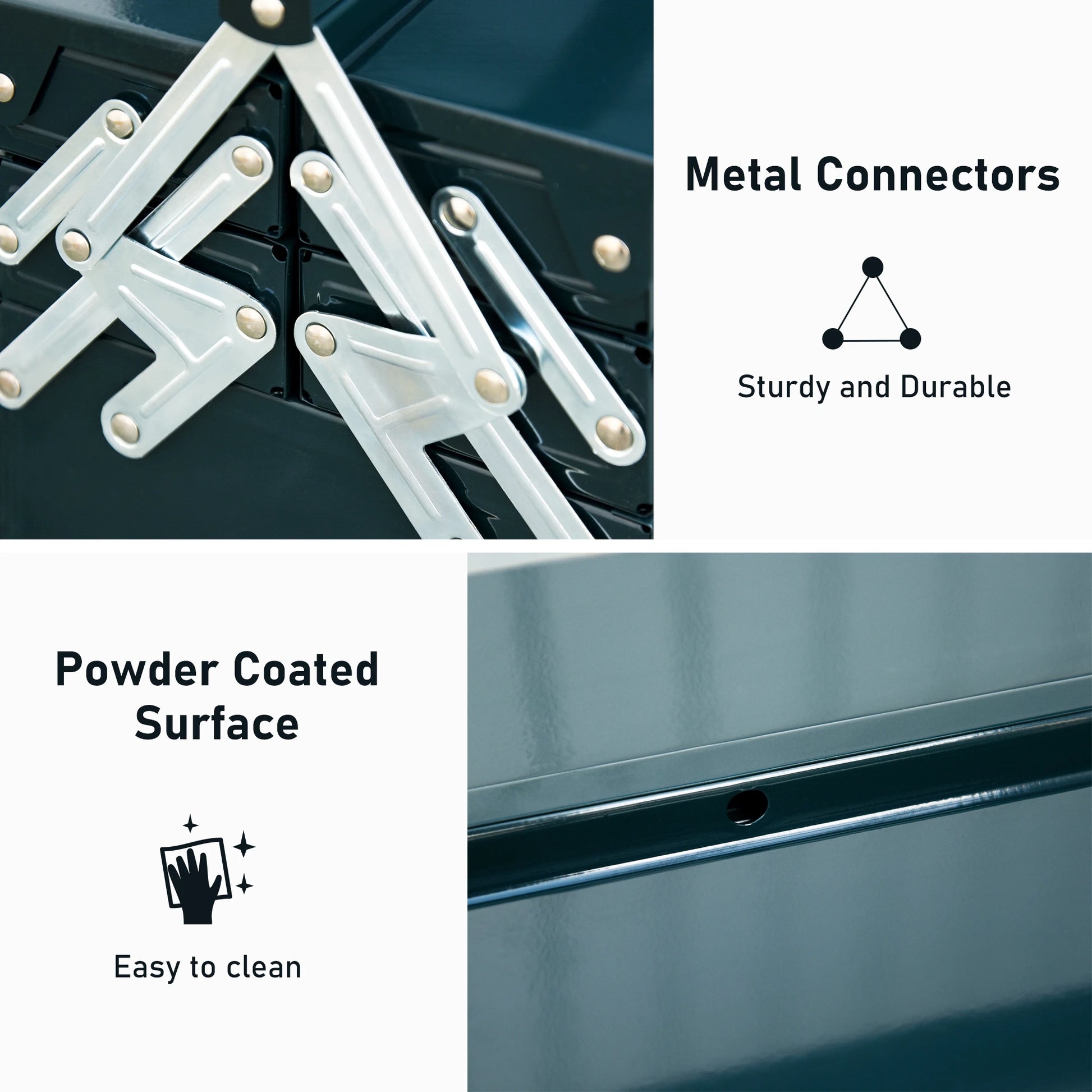 18" Metal Tool Box, 5-Tray Cantilever Steel Chest, Dark Green Tool Organizers at Gallery Canada