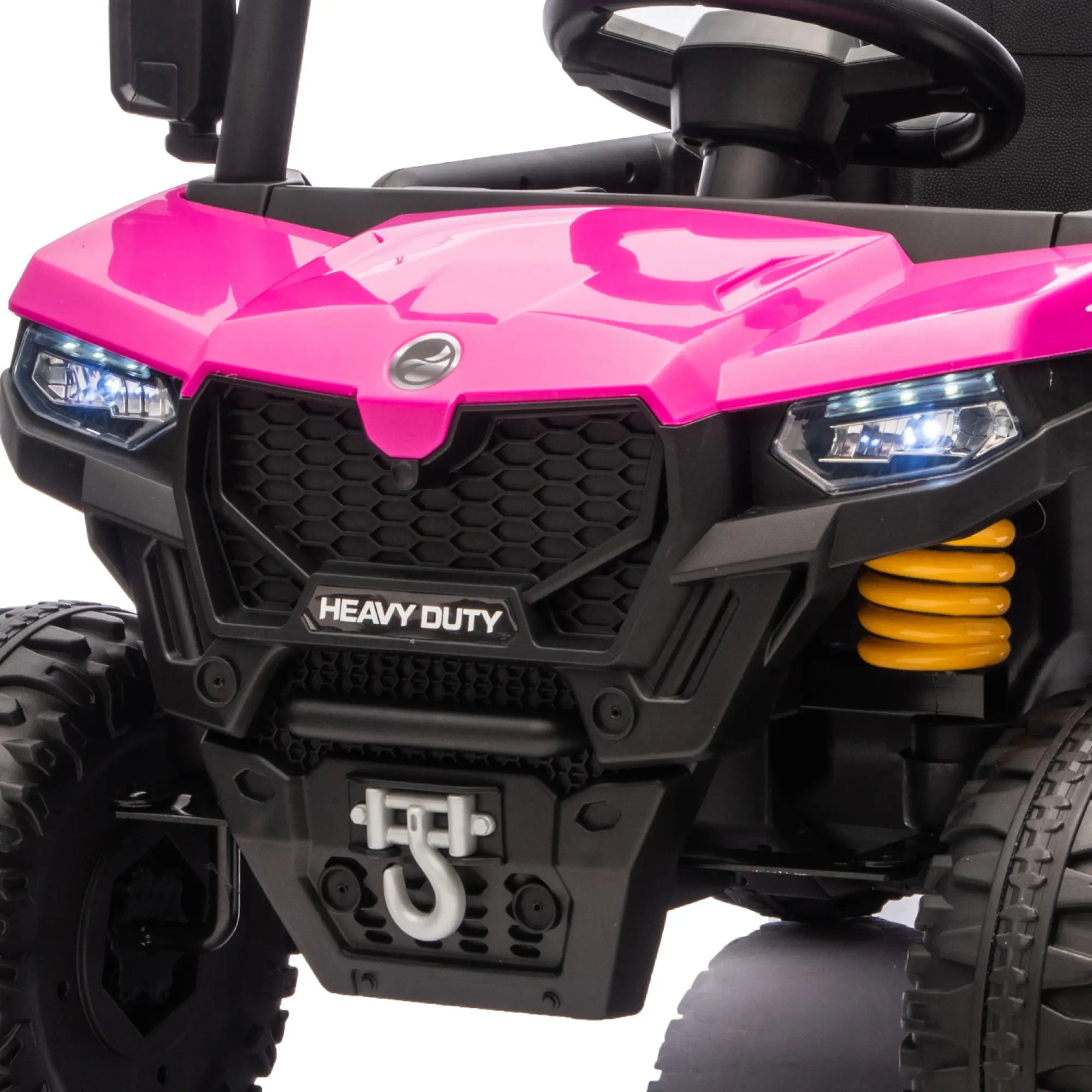 24V 4WD Kids Ride On Truck, 6 Wheels, 2 Seater, Remote, Dump Bed, Pink Electric Toy Cars at Gallery Canada