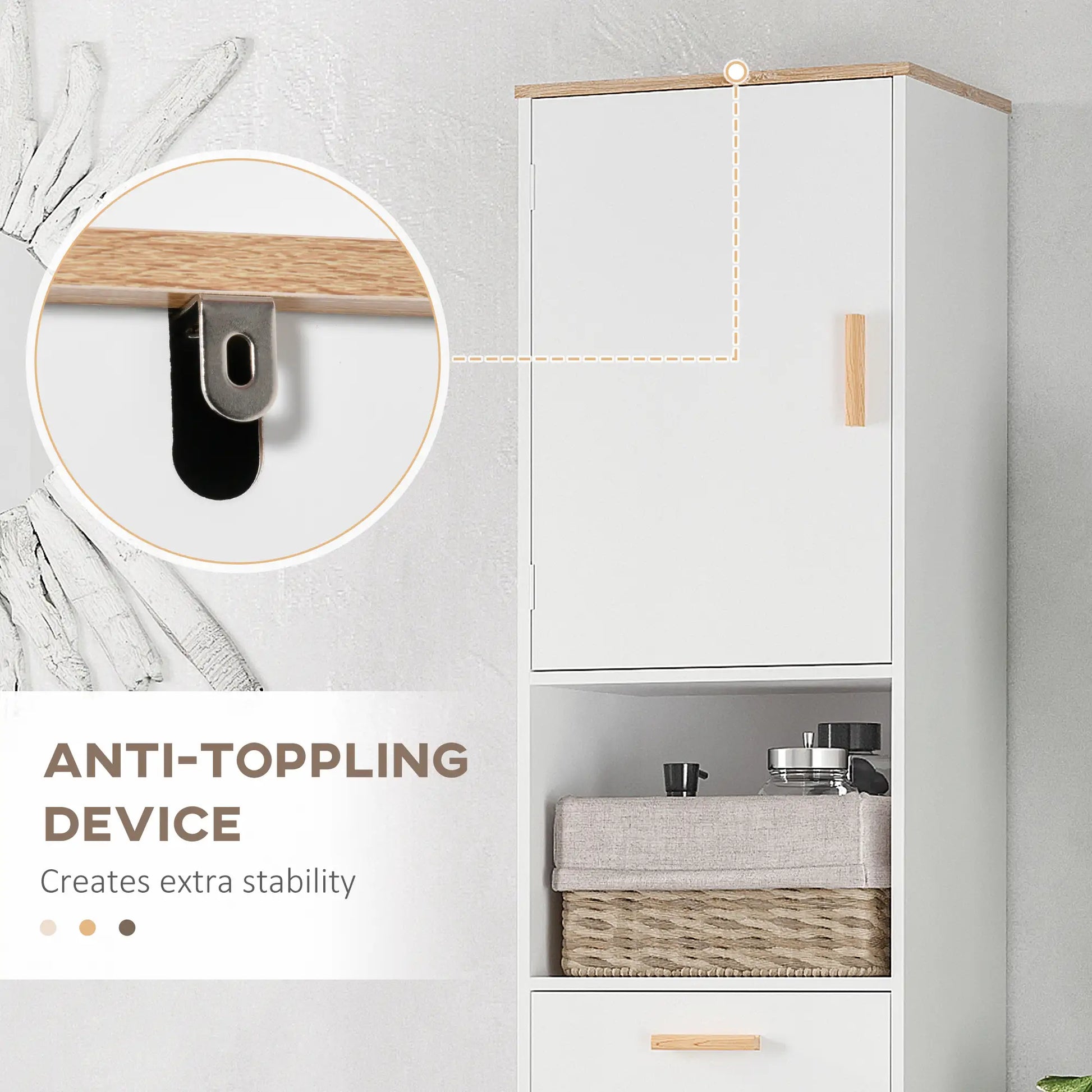 Bathroom Storage Cabinet, Floor Standing Linen Tower, White Bathroom Cabinets at Gallery Canada