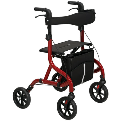 Foldable Rollator Walker With Seat, Adjustable Handles, Red Knee Walker & Wheelchair Ramps at Gallery Canada