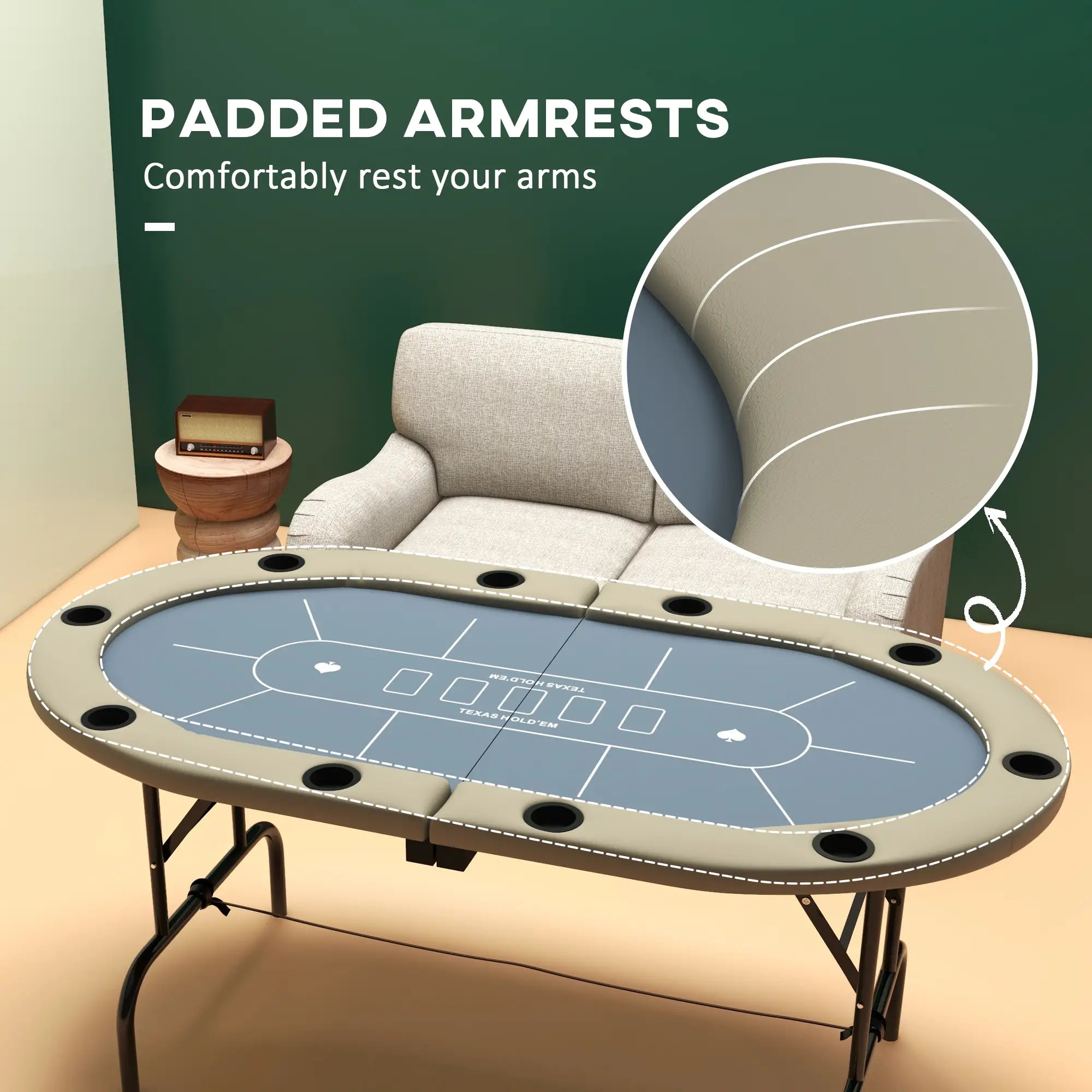 Foldable Poker Table, 70