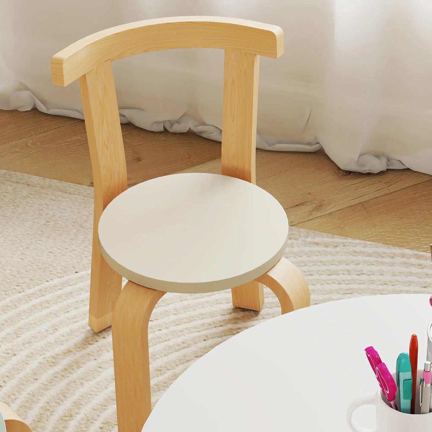 Wooden Kids Table and Chairs Set, Toddler Set for 3-8 Years, Green Kids Table Sets at Gallery Canada