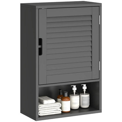 Wall Mounted Bathroom Cabinet, Adjustable Shelves, 40 x 20 x 60 cm, Black Wall Mounted Cabinets at Gallery Canada