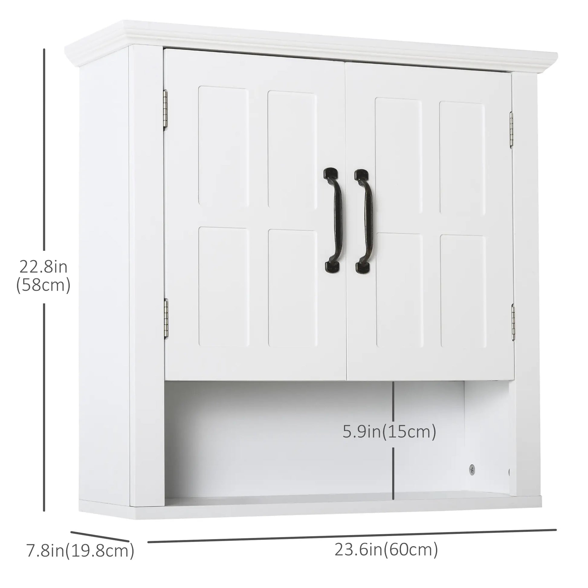 Wall Mount Bathroom Cabinet, 2 Doors, Adjustable Shelf, White Wall Mounted Cabinets at Gallery Canada
