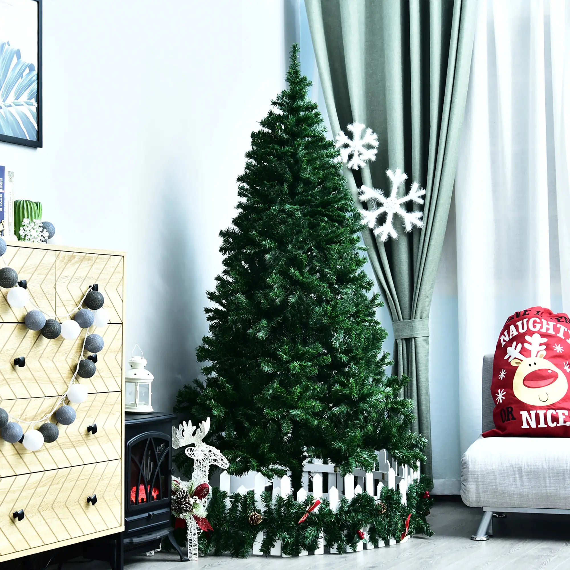 6ft Unlit Artificial Spruce Christmas Tree, Solid Metal Stand Artificial Christmas Trees at Gallery Canada