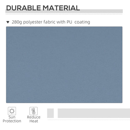 12' x 10' Manual Retractable Awning, Adjustable Sunshade Shelter, Light Grey Patio Awnings at Gallery Canada