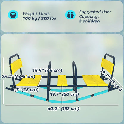 Metal Seesaw For Kids, 2 In 1 Rocking Teeter Totter, Playground Equipment Gym Sets & Swings at Gallery Canada