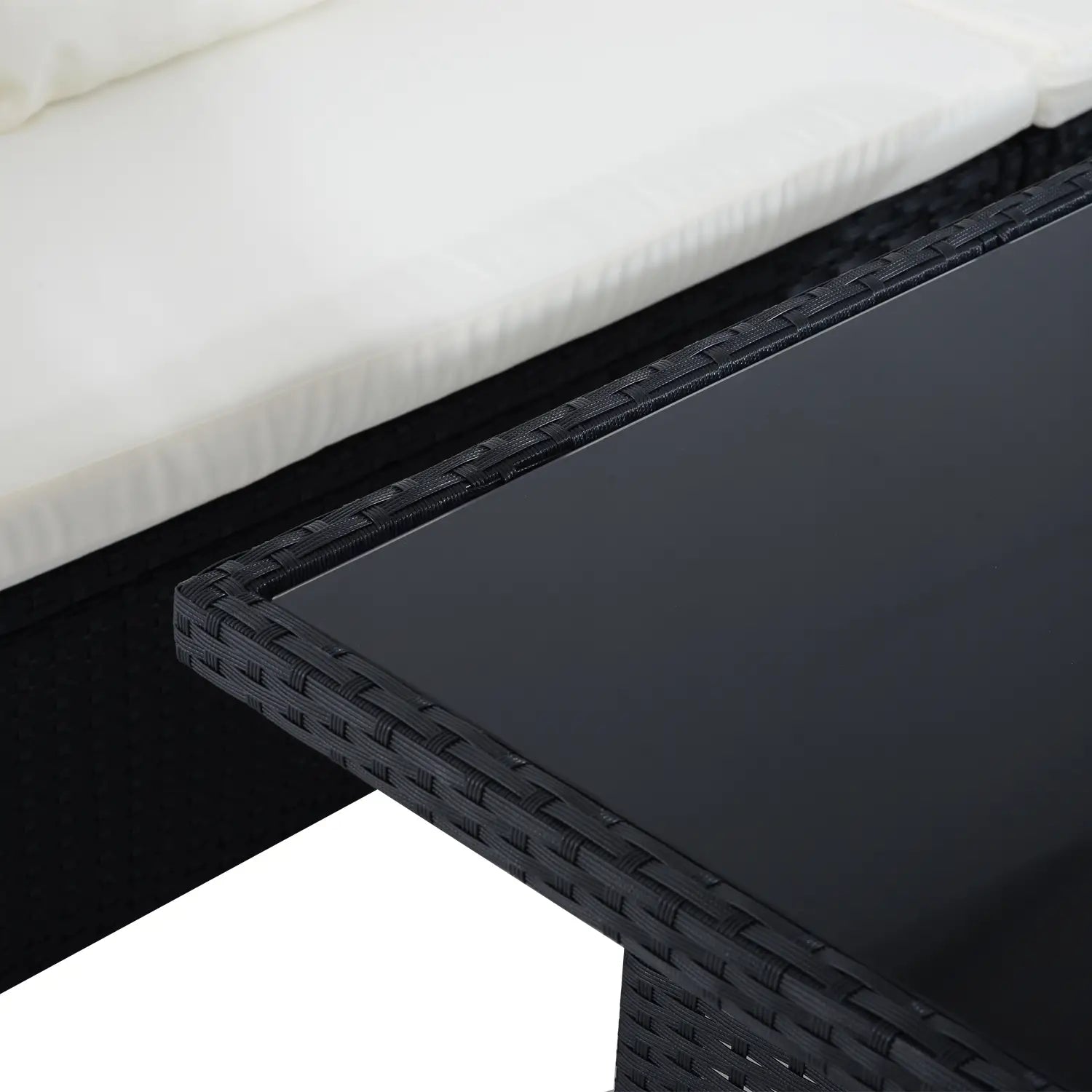 6pcs Outdoor Rattan Sofa Set, Garden Wicker Sectional, White Patio Furniture Sets at Gallery Canada