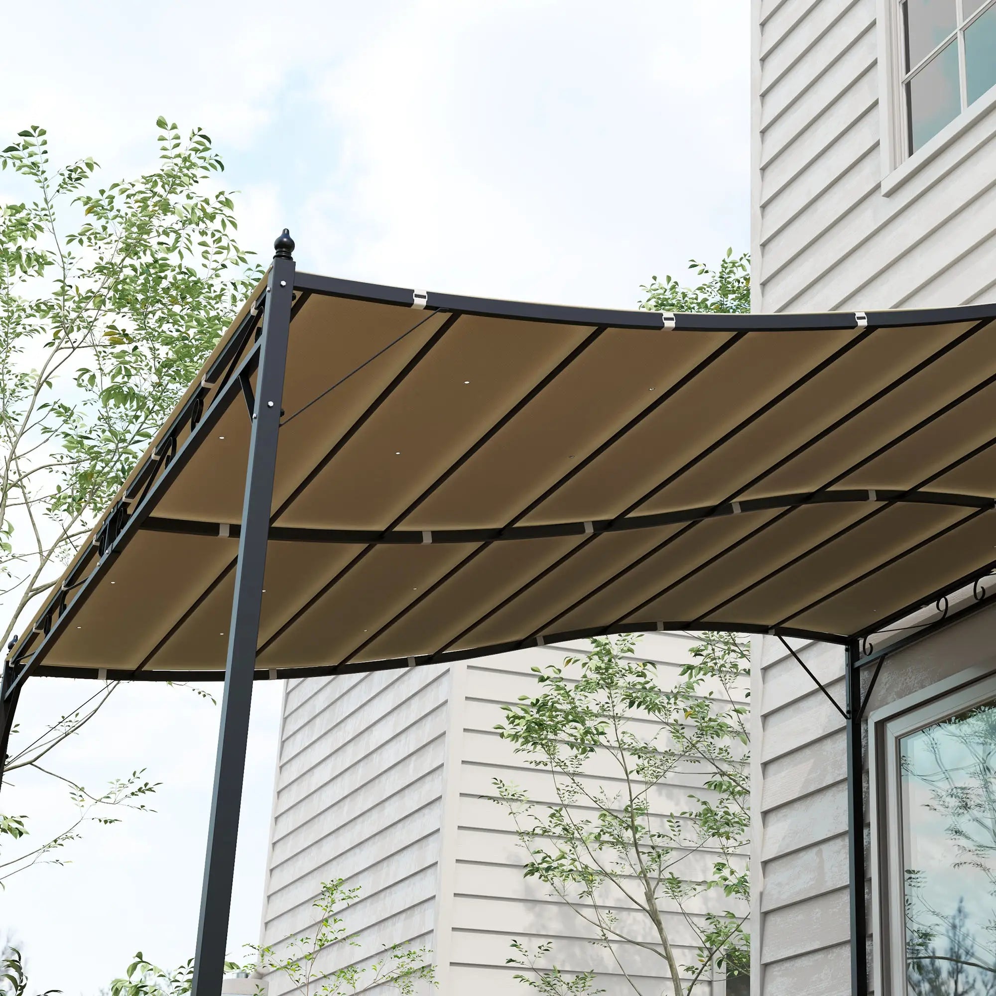 Canopy Replacement, Pergola Shade Cover, 10' x 10', Beige Gazebo Canopy Replacement at Gallery Canada