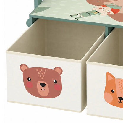 3-in-1 Wooden Toy Storage Bench, 2 Drawers, Green Baby & Kids Storage at Gallery Canada