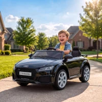 Audi TT RS Licensed 12V Kids Ride On Car, Remote Control, Black