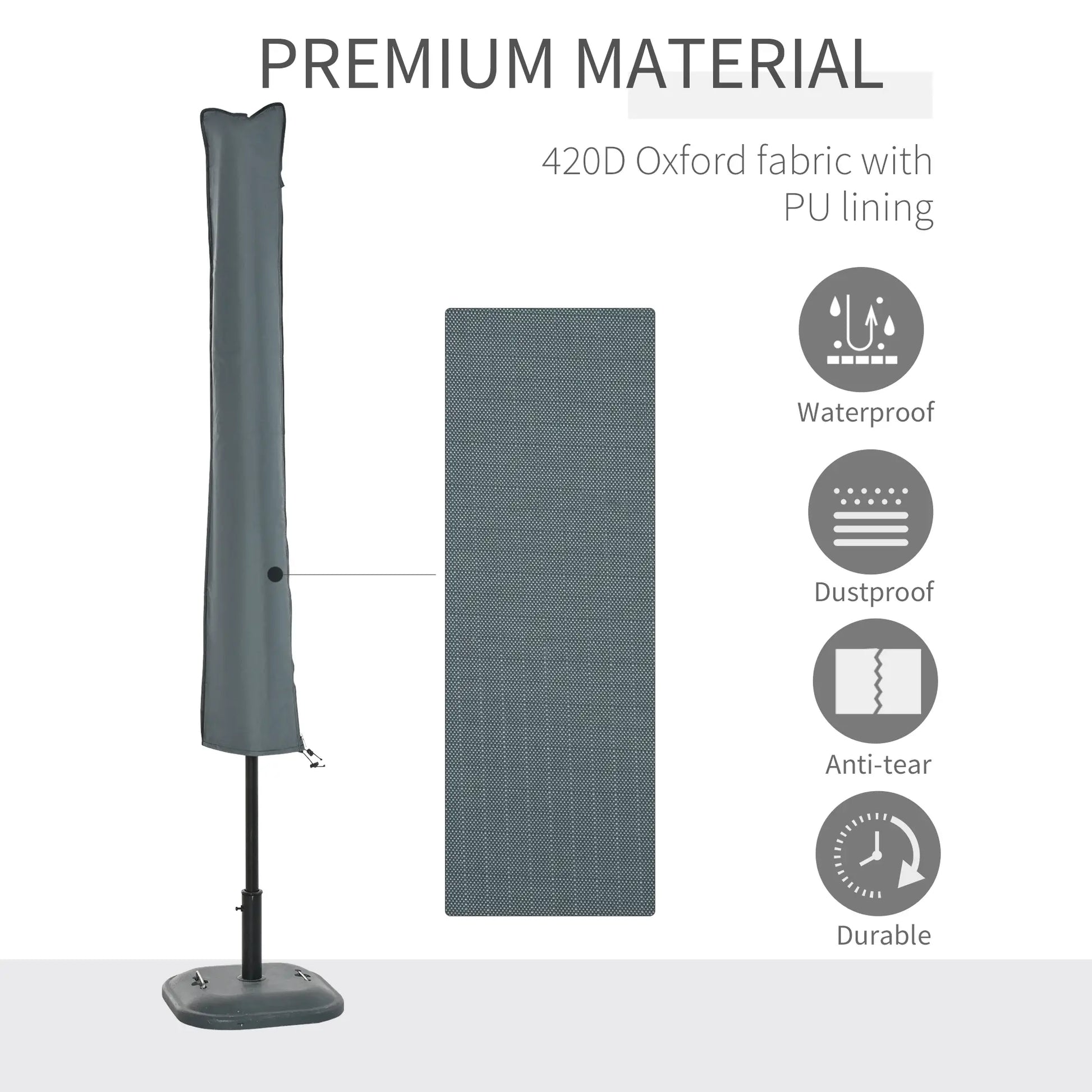 Parasol Cover, Patio Cantilever Cover, Banana Umbrella, Grey Umbrella Covers at Gallery Canada