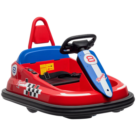 Kids Bumper Car, 6V 360° Rotation Electric Ride on Car, Twin Motors, Red Electric Toy Cars Red, Blue, Black at Gallery Canada