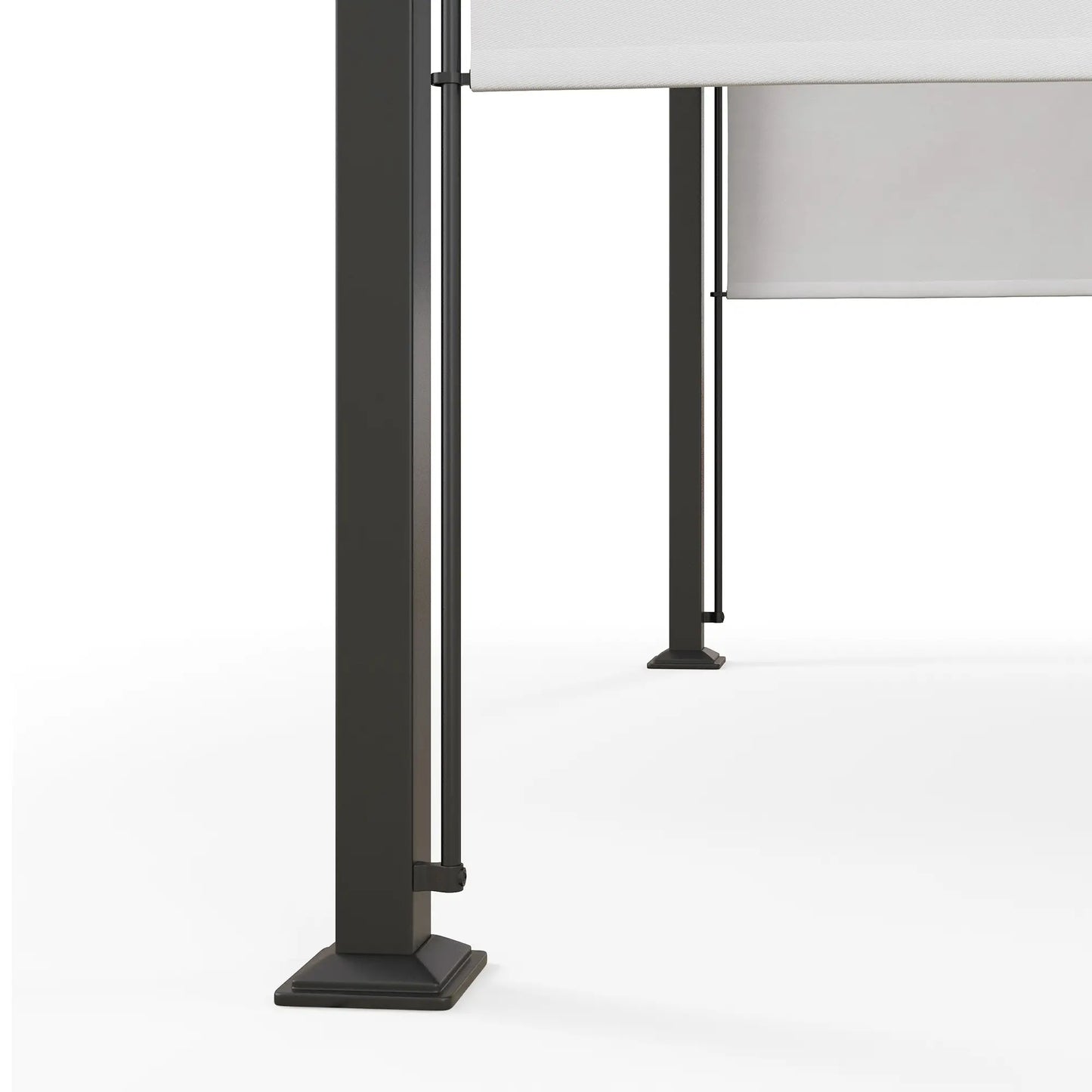 10' x 10' Outdoor Pergola, Steel Frame, White Pergolas at Gallery Canada